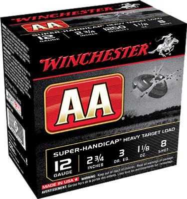 WINCHESTER 12GA AA SUPER HANDICAP 11/8OZ #8