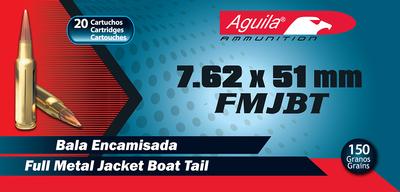 7.62X51MM 150 GRAIN FMJ BOAT TAIL