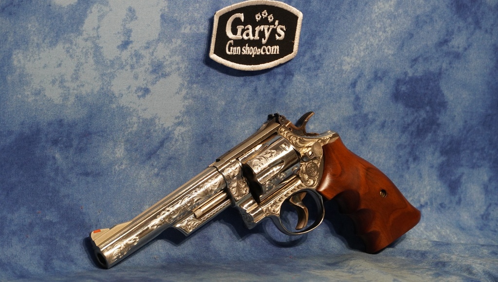 USED SMITH & WESSON MODEL 57 NICKEL FACTORY ENGRAVED 41 MAGNUM