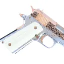 SEATTLE ENGRAVING COLT 1911 GOV'T DIA DE LOS MUERTOS 45 ACP 18K ROSE GOLD SLIDE CHROME FRAME