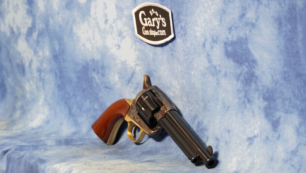 A. UBERTI 356212 9MM/357 MAG M-1873 CATTLEMAN II BRASS CONVERTIBLE 