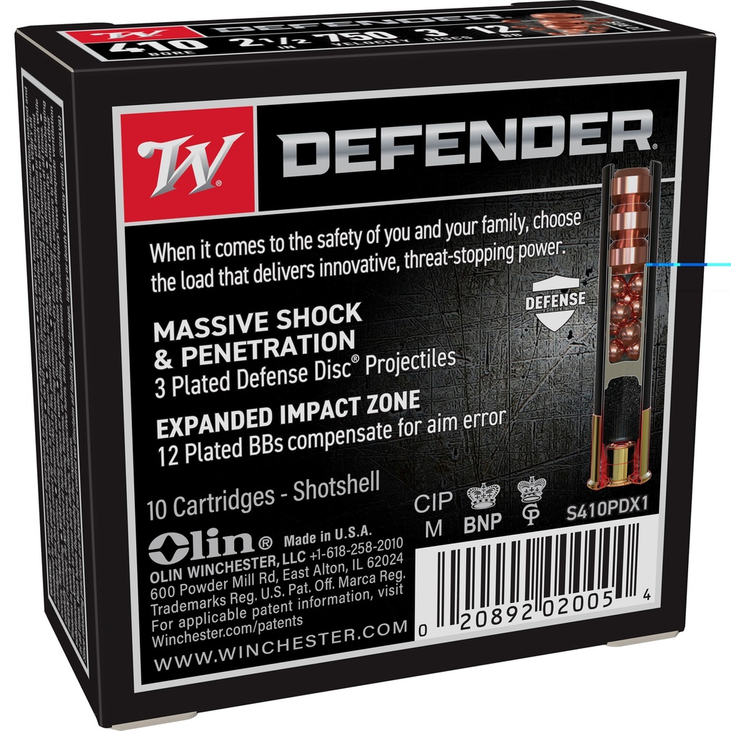Win Defender 410ga 2.5" 3/12 Disc 10