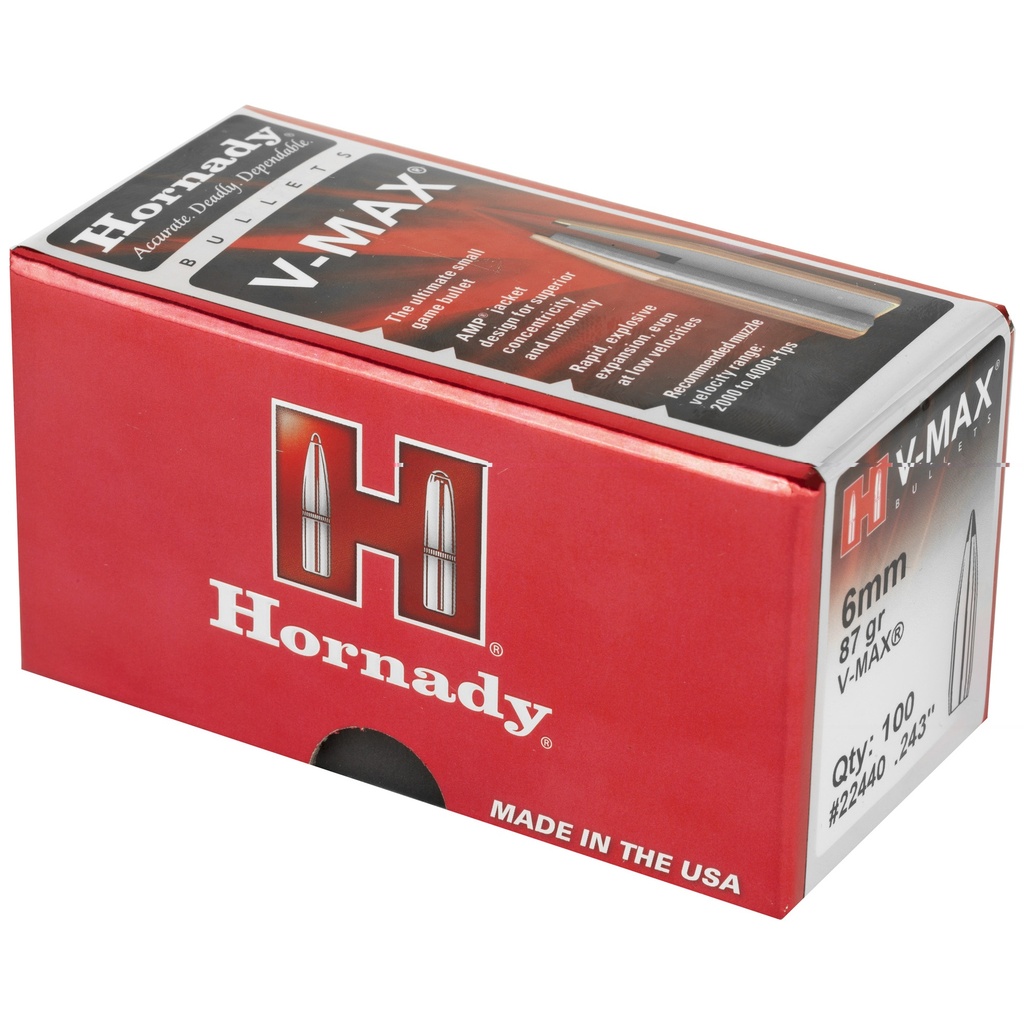 Hrndy V-max 6mm .243 87gr 100ct