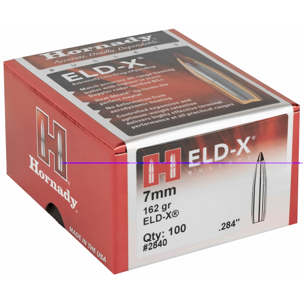 Hrndy Eld-x 7mm .284 162gr 100ct