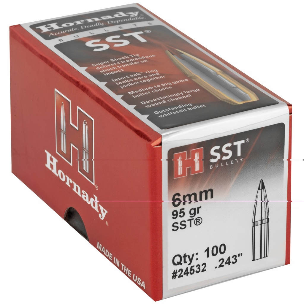 Hrndy Sst 6mm .243 95gr 100ct