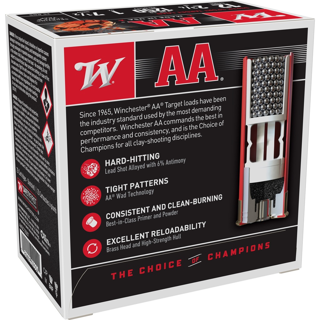 Win Aa Sprt Sc 12ga 2.75 #7.5 25/250