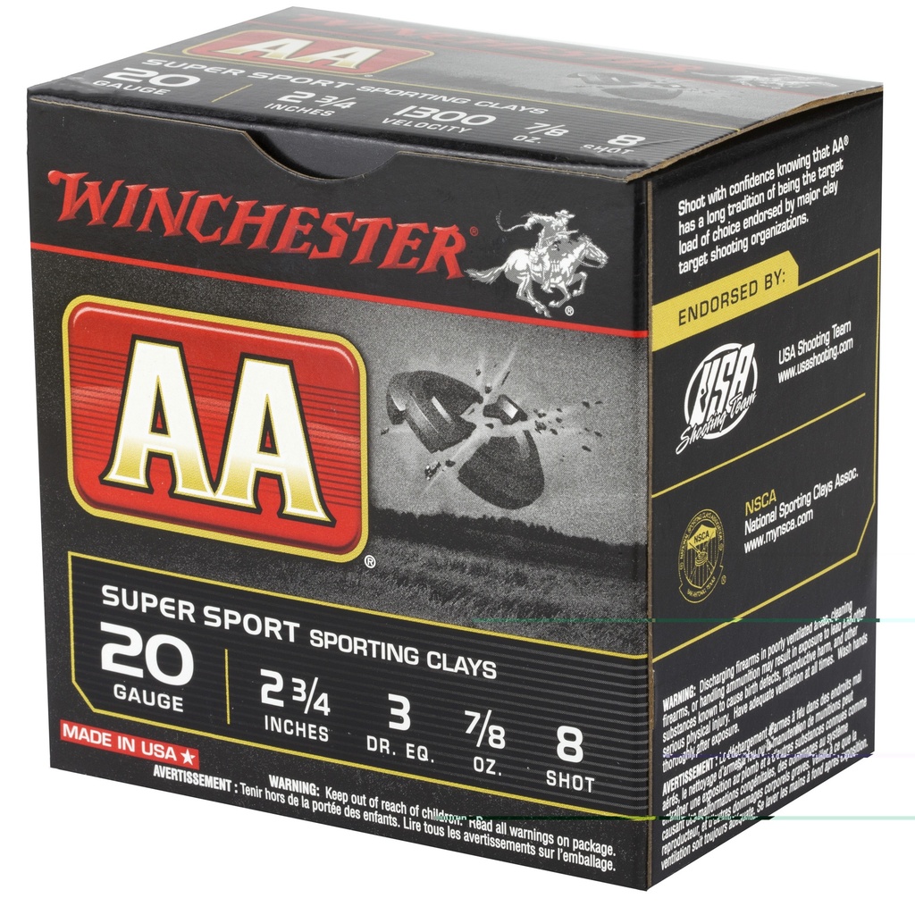 Win Aa Ss 20ga 2.75" #8 25/250