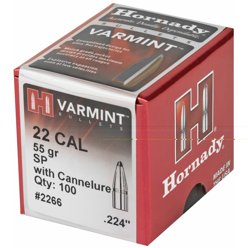 Hrndy 22cal .224 55gr Sp W/c 100ct