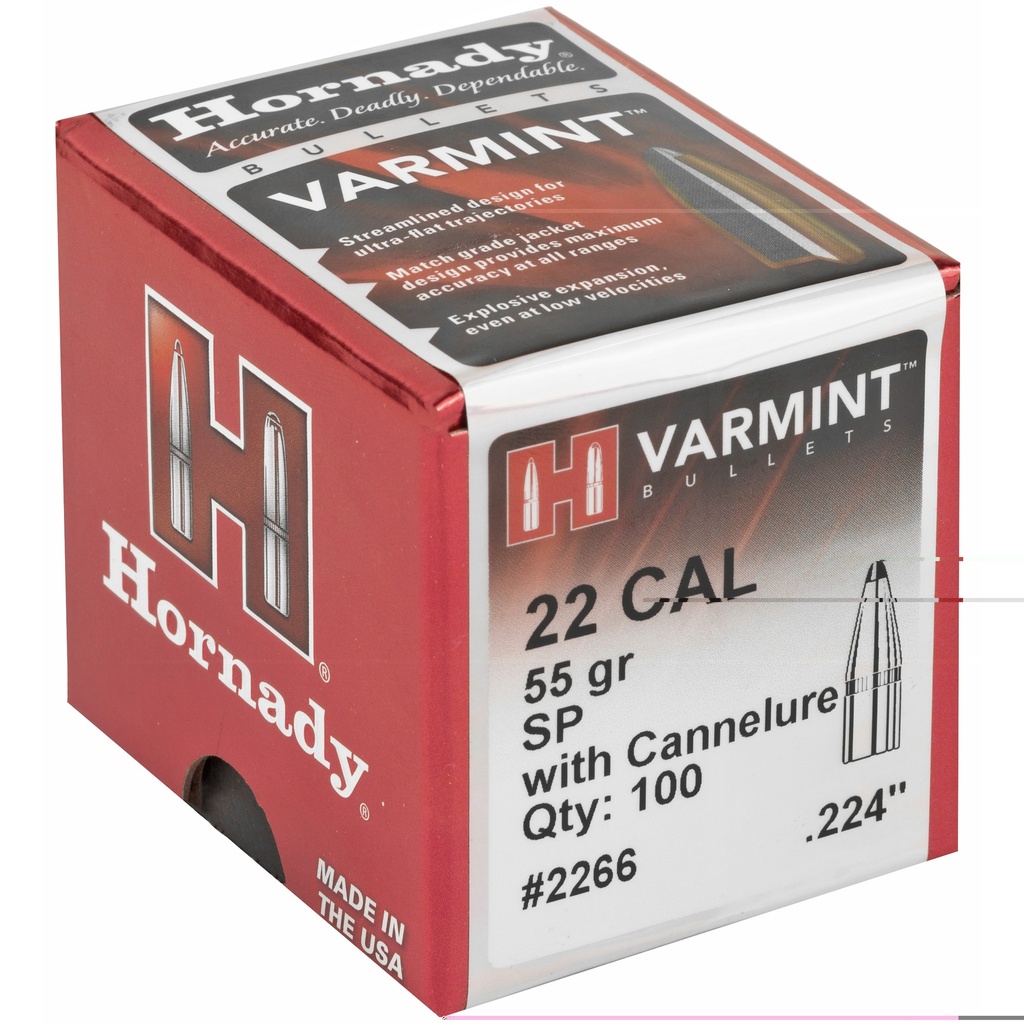 Hrndy 22cal .224 55gr Sp W/c 100ct
