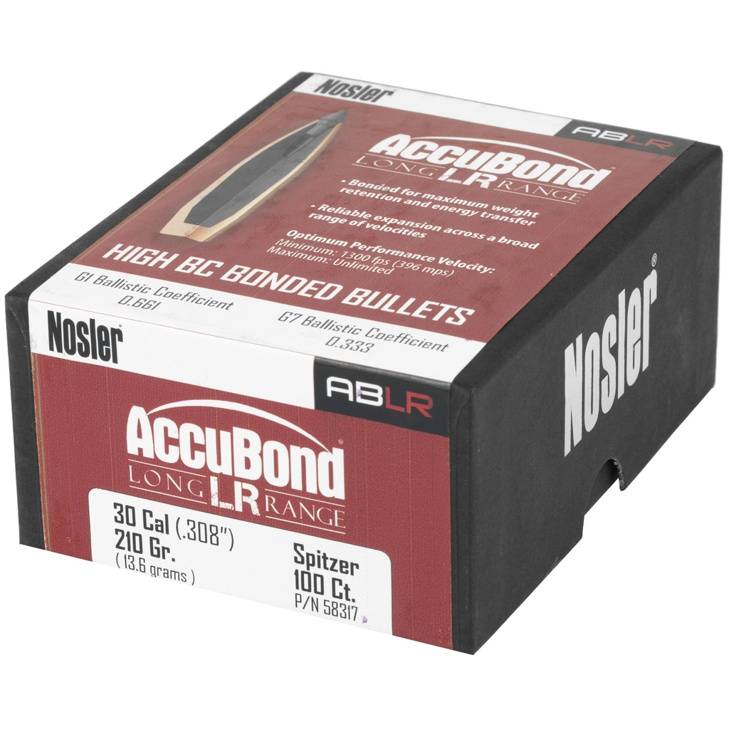 Nosler Ablr 30 Cal 210gr Sp 100ct