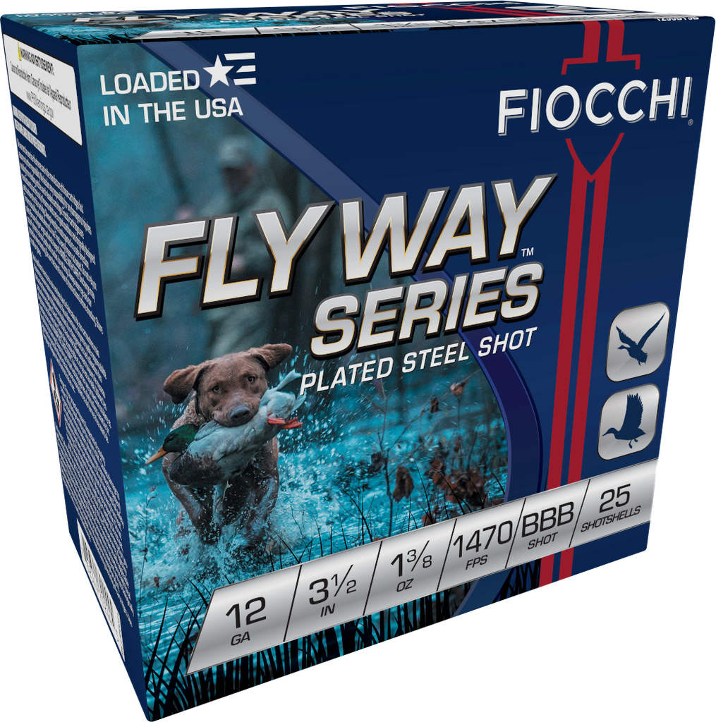FIOCCHI 1235ST3B FLYWAY 12 GAUGE 3-1/2" 1 3/8OZ BBB SHOT 25 RNDS