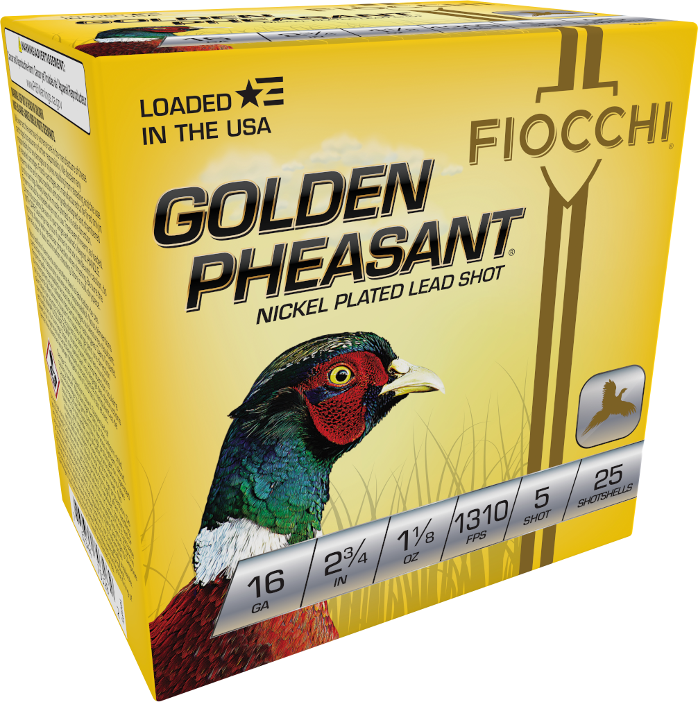 FIOCCHI 16GP5 GOLDEN PHEASANT EXTREMA 16 GAUGE 2-3/4" 1 1/8OZ 5 SHOT 25 RNDS
