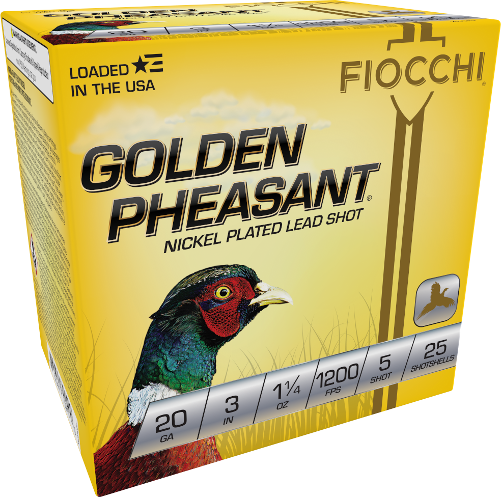 FIOCCHI GOLDEN PHEASANT, FIO 20GA 3IN 5 2.75 5SHT   11/4 25/10
