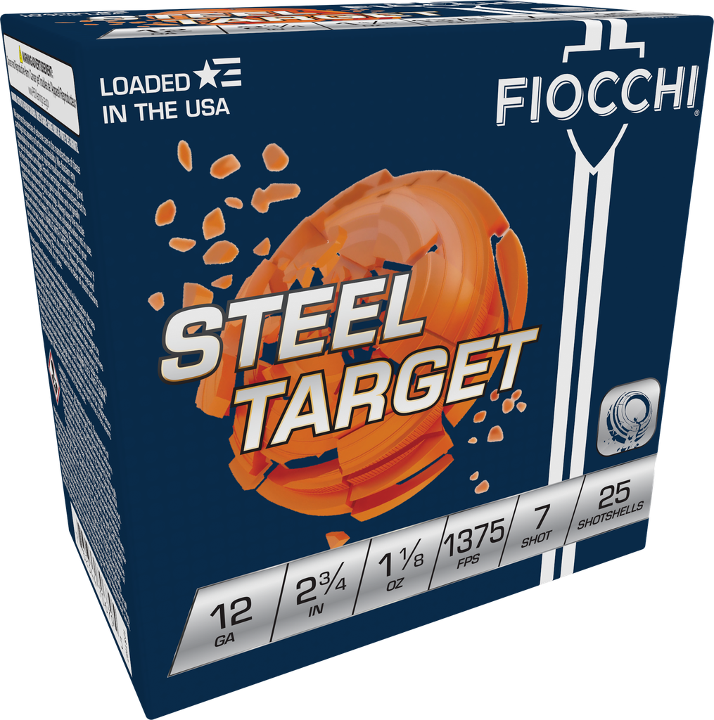 FIOCCHI 12S1187 STEEL TARGET 12 GAUGE 2-3/4" 1 1/8OZ 7 SHOT 25 RNDS
