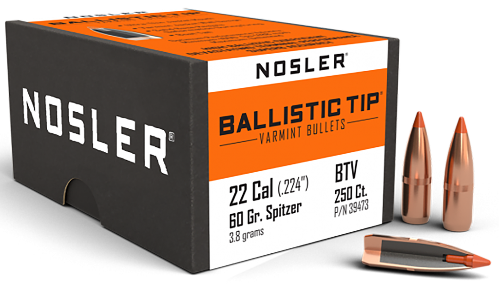 NOSLER 39473 BALLISTIC TIP 22 CALIBER 60 GRAIN VARMINT 250 CNT