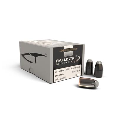 NOSLER 51834 BALLISTIC SILVERTIP 45 CALIBER 300 GRAIN 50 CNT