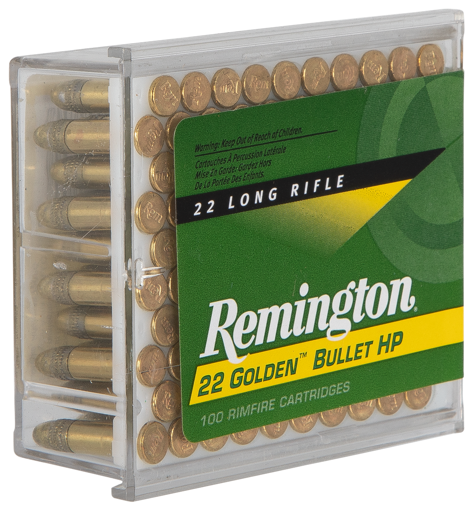 REMINGTON 21278 GOLDEN BULLET RIMFIRE 22 LR 36 GRAIN PLATED HOLLOW POINT 100 RNDS
