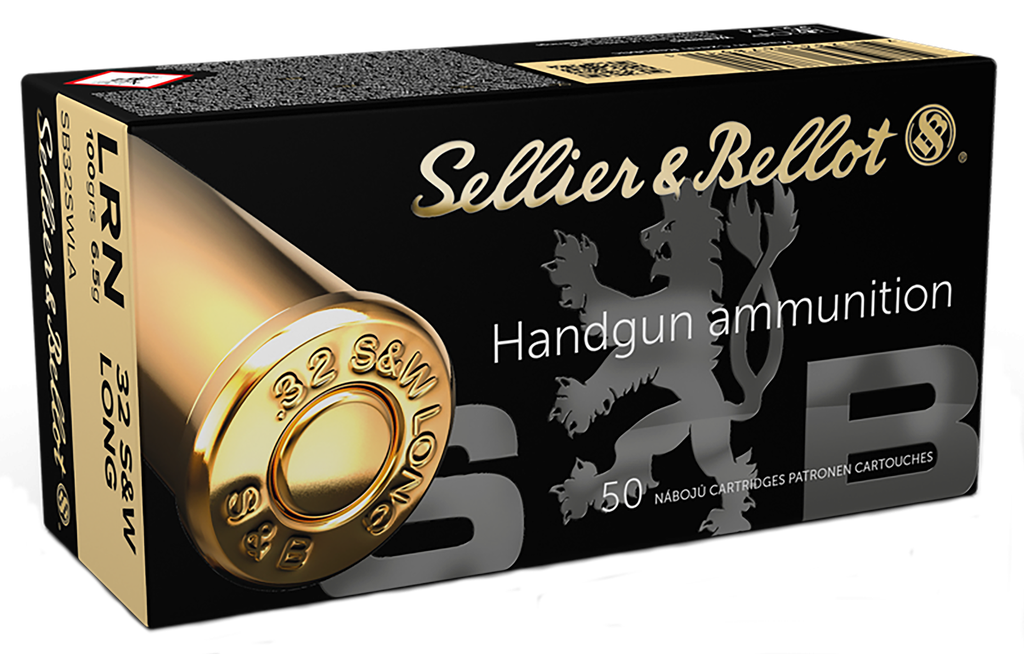 SELLIER & BELLOT HANDGUN, S&B SB32SWLA  32 SWL  100 LRN  50 RND BOX