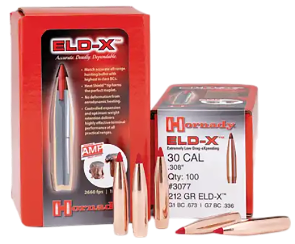 HORNADY ELD-X 30CAL .308 220GR 100CT, 3078