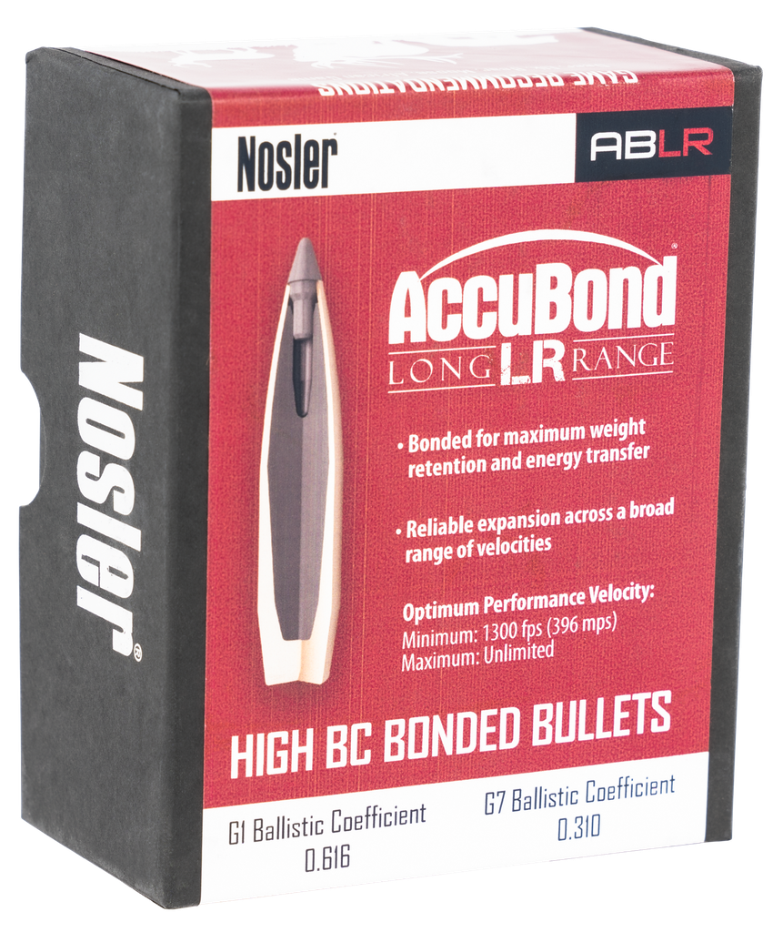 NOSLER ACCUBOND, NOS 58623 ACCUBOND LR .284 168 SP   100
