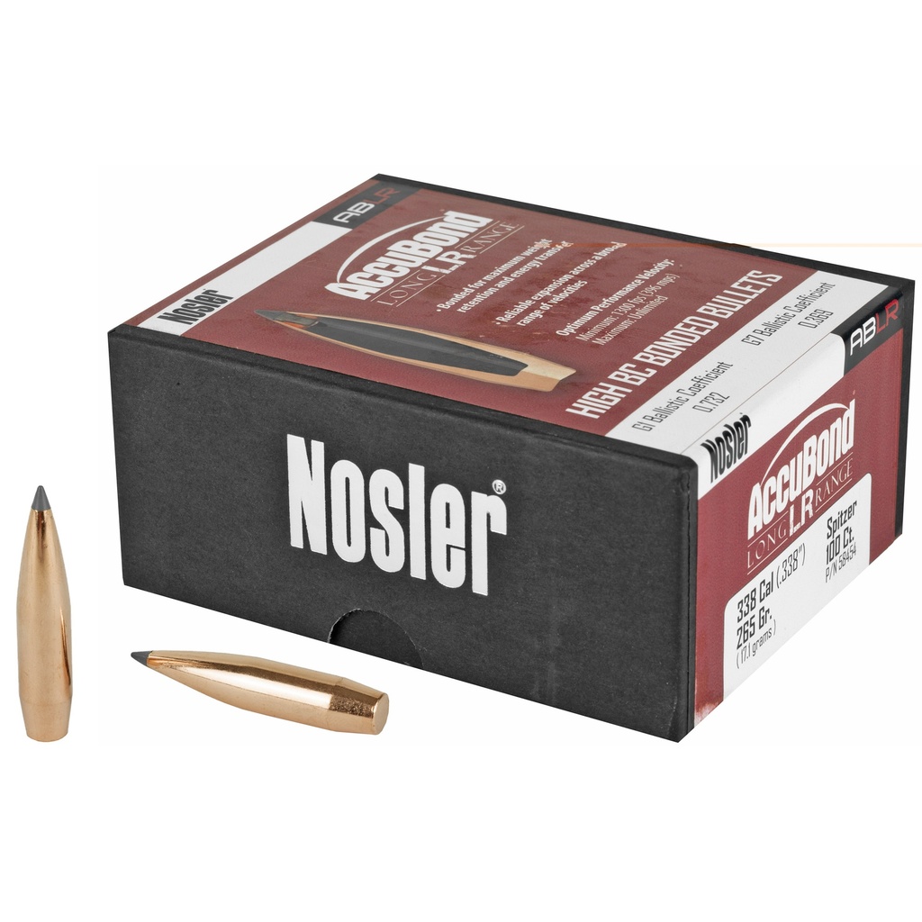 NOSLER ABLR 338 CAL 265GR SP 100CT, 58454