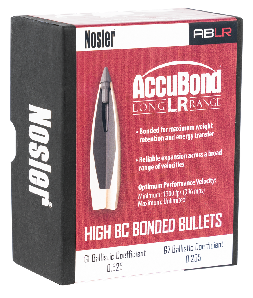 NOSLER 58455 ACCUBOND LONG RANGE 30 CALIBER 168 GRAIN SPITZER BT 100 CNT 