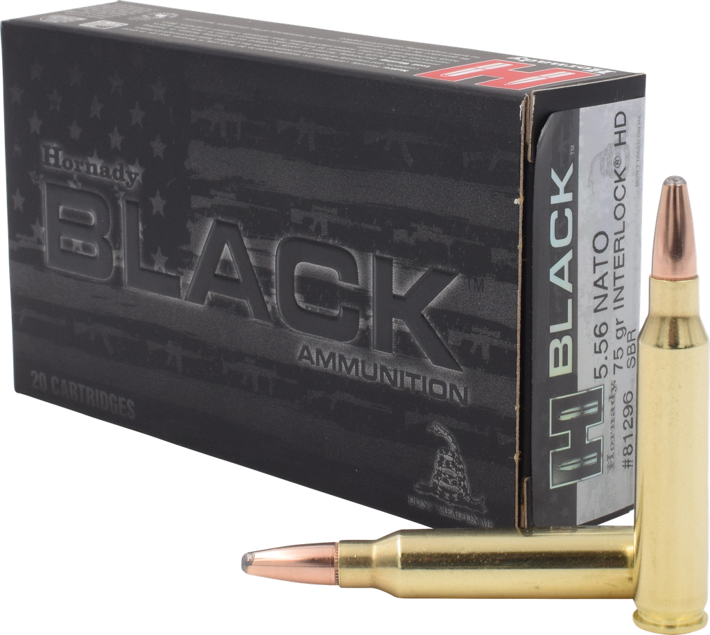HORNADY 81296 BLACK 5.56MM 75 GRAIN SBR 20 RNDS 