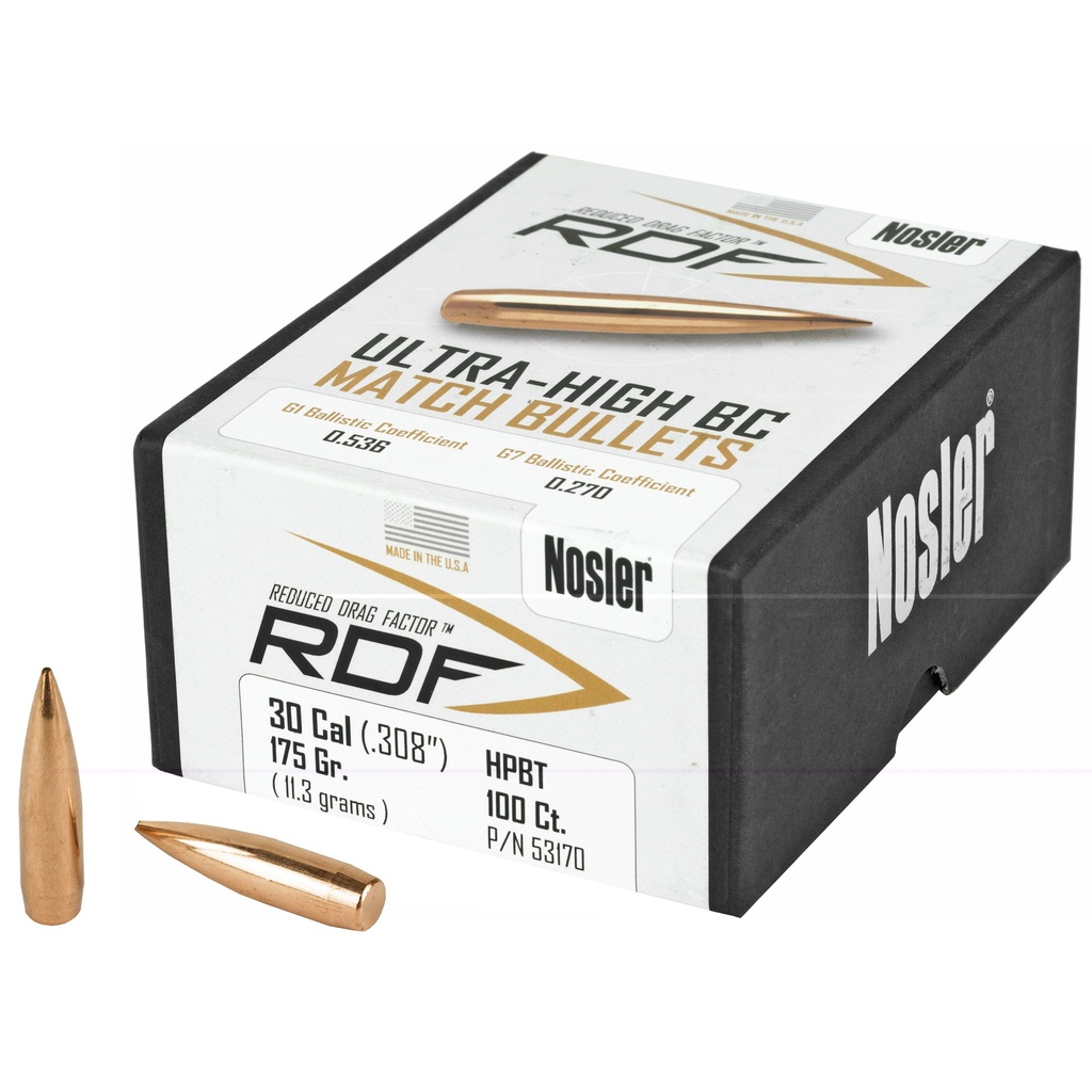 NOSLER RDF 30 175 HPBT 100CT, 53170