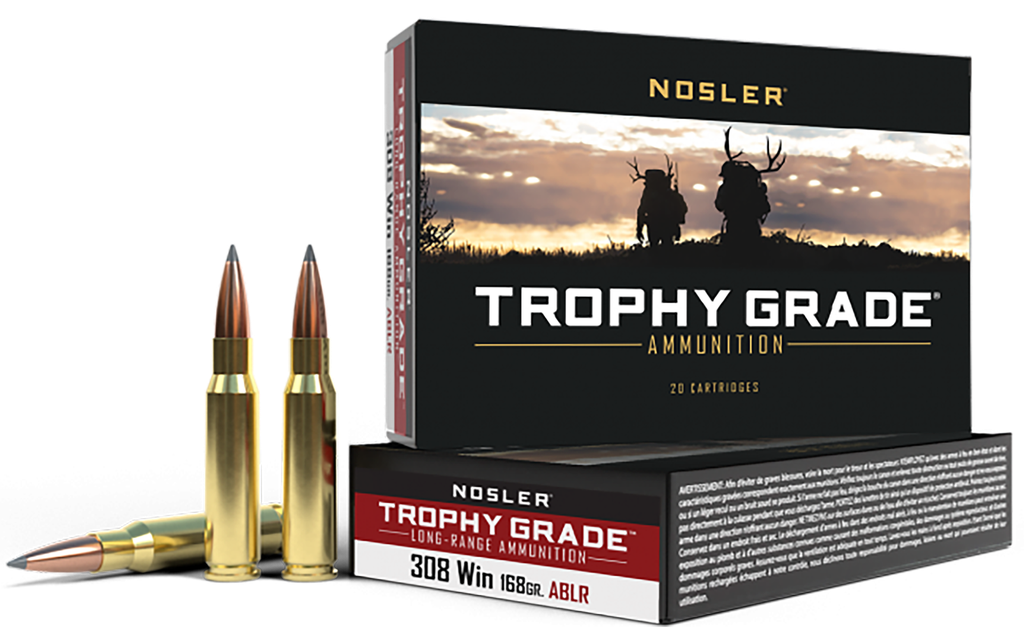 NOSLER TROPHY GRADE TROPHY 308 WIN  168 GR ABLR  20RNDS 60101