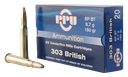 PPU PP303S1 STANDARD RIFLE 303 BRITISH 150 GRAIN SOFT POINT BOAT TAIL 20 RNDS