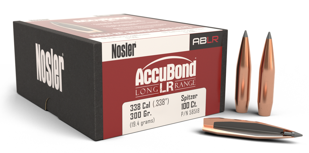 NOSLER ACCUBOND, 58518 ACCUBOND LR  338 300 SP   100