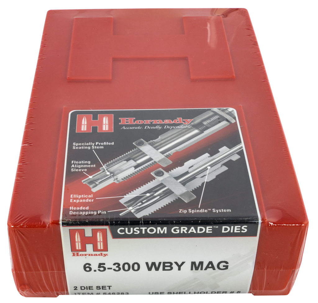 HORNADY 546283 6.5-300 WEATHERBY FULL LENGTH 2 DIE SET