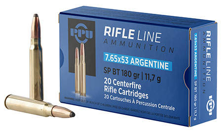 PPU PP7AS METRIC RIFLE 7.65X53MM ARGENTINE 180 GRAIN SOFT POINT BOAT TAIL 20 RNDS