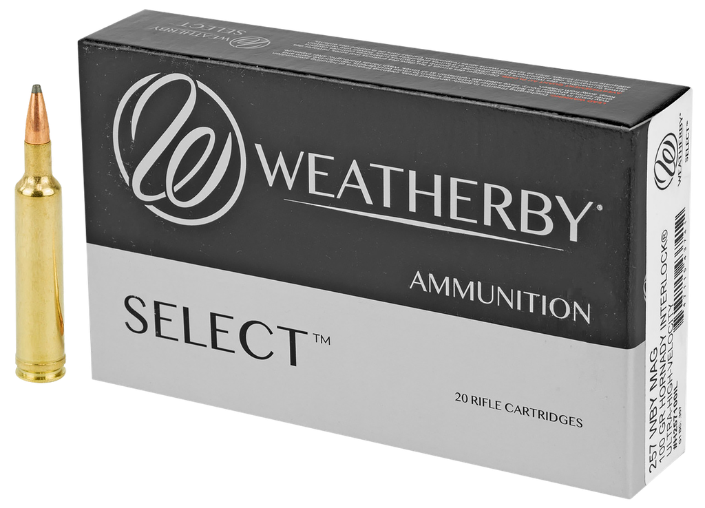 WEATHERBY H257100IL SELECT 257 WEATHERBY MAG 100 GRAIN HORNADY INTERLOCK 20 RNDS