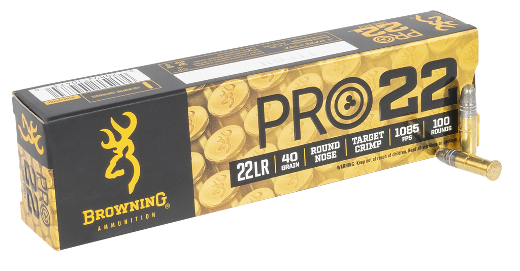 BROWNING AMMO B194122101    PRO22 22LR STDVEL 40 LRN 100
