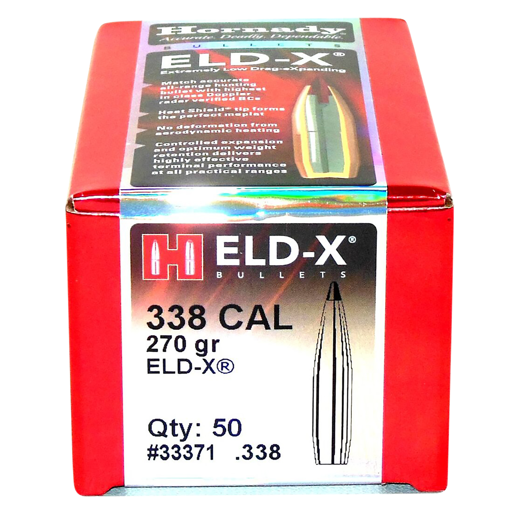 HORNADY ELD-X, 33371  BULL .338 270 ELD-X              50