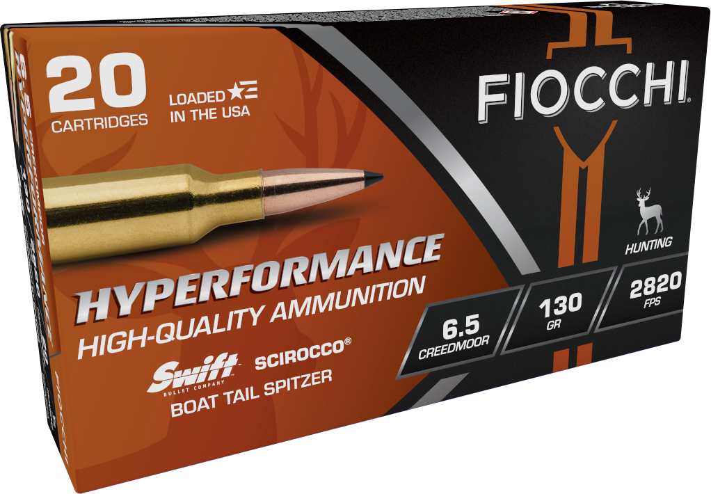 FIOCCHI 65CMSCA HYPERFORMANCE 6.5 CREEDMOOR 130 GRAIN SWIFT SCIROCCO II 20 RNDS