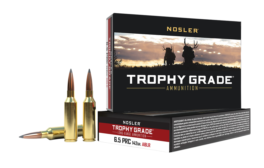 NOSLER 61232 TROPHY GRADE LONG-RANGE 6.5 PRC 142 GRAIN ABLR 20 RNDS