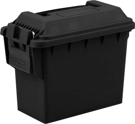 RIDGELINE 10147 MINI PLASTIC AMMO CAN BLACK 8-1/4"X4-1/2"X6-3/4"