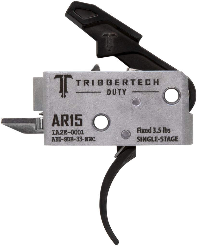 TRIGGERTECH AH0-SDB-33-NNC AR-15 DUTY CURVED SINGLE STAGE TRIGGER 3.5LB BLACK 