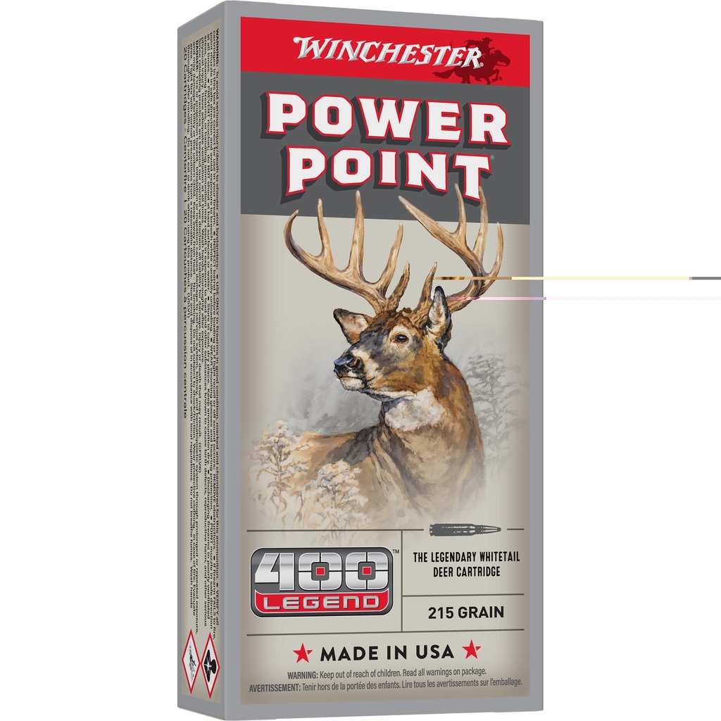 WINCHESTER X4001 POWER-POINT 400 LEGEND 215 GRAIN 20 RNDS