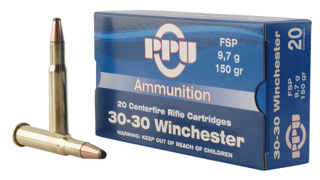 PPU PP30301 30-30 WINCHESTER FLAT SOFT POINT 150 GRAIN 20 RNDS 