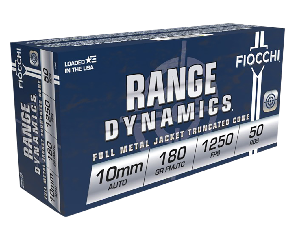 FIOCCHI 10AP RANGE DYNAMICS 10MM 180 GRAIN FMJ 50 RNDS