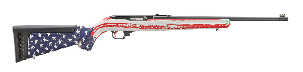 RUGER 31207 10/22 22 LR 10RD 18.50" SATIN BLACK AMERICAN FLAG