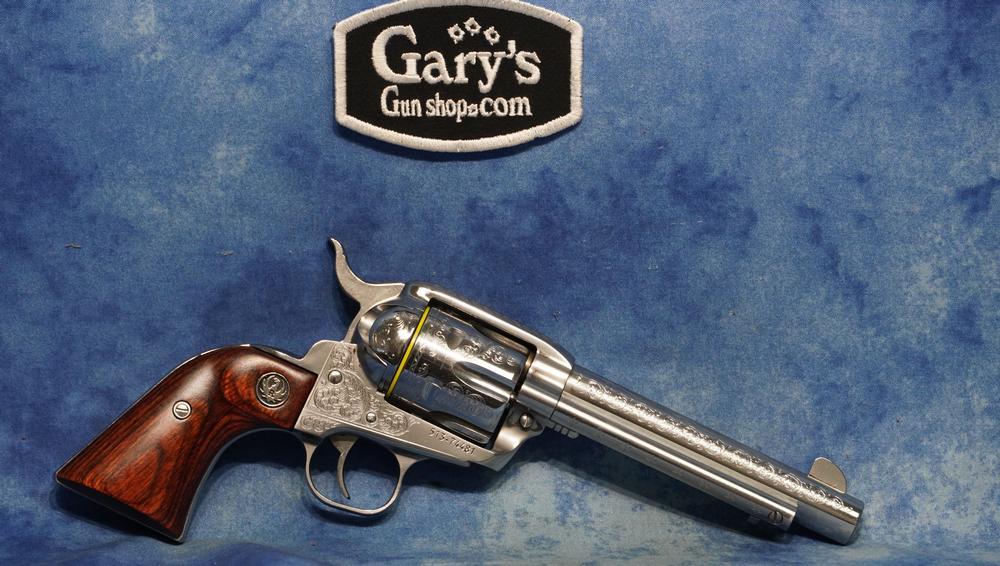 RUGER VAQUERO ENGRAVED 5.5" BBL DIAMOND WOOD GRIPS 5157