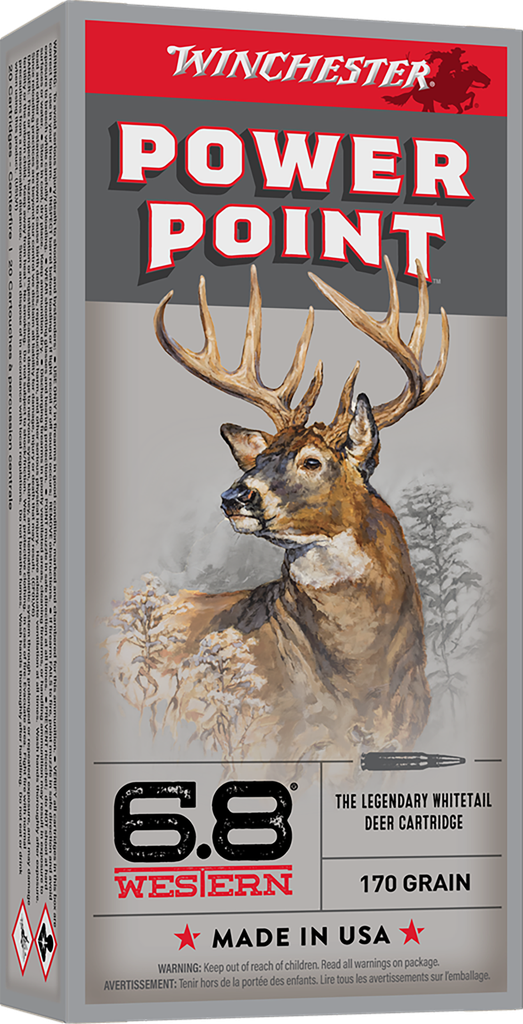 WINCHESTER X68W1 POWER-POINT 6.8 WESTERN 170 GRAIN 20 RNDS