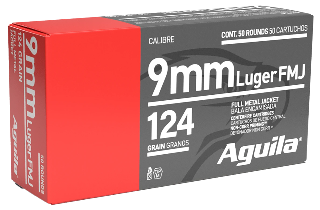 AGUILA 1E092110 TARGET & RANGE HANDGUN 9MM LUGER 124GR FMJ