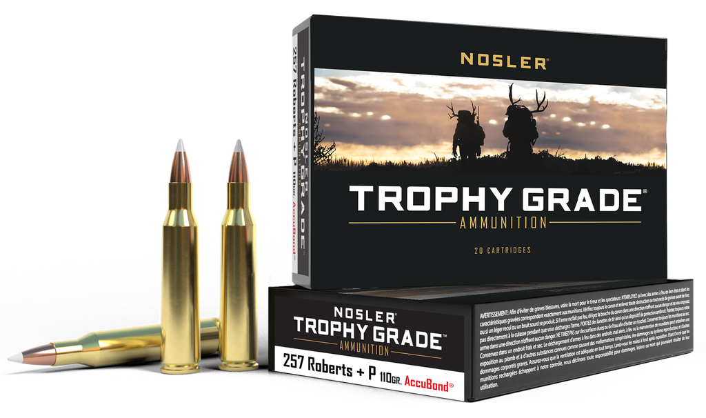 NOSLER 60010 TROPHY GRADE  257 ROBERTS 110GR NOSLER ACCUBOND 20 PER BOX