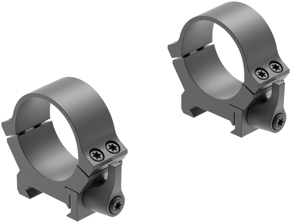LEUPOLD 174074 QRW2 CROSS-SLOT SCOPE RING SET MATTE BLACK STEEL 30MM TUBE LOW QUICK RELEASE PICATINNY/WEAVER