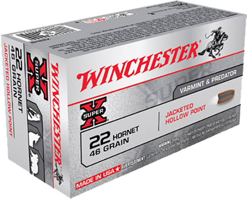 WINCHESTER X22H2 SUPER-X 22 HORNET 46 GRAIN JHP 50 RNDS
